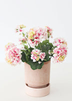Fake Indoor/Outdoor Pink Geranium Water Resistant Bush - 24"