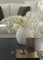 White Cream Artificial Phalaenopsis Orchids - 39"