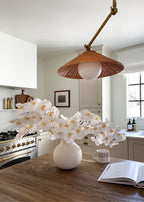 Faux White Blooming Phalaenopsis Orchids - 40"