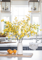 Yellow Artificial Forsythia Branch Bush - 30"