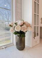 Real Touch Fake Flower English Rose with Bud - 21"