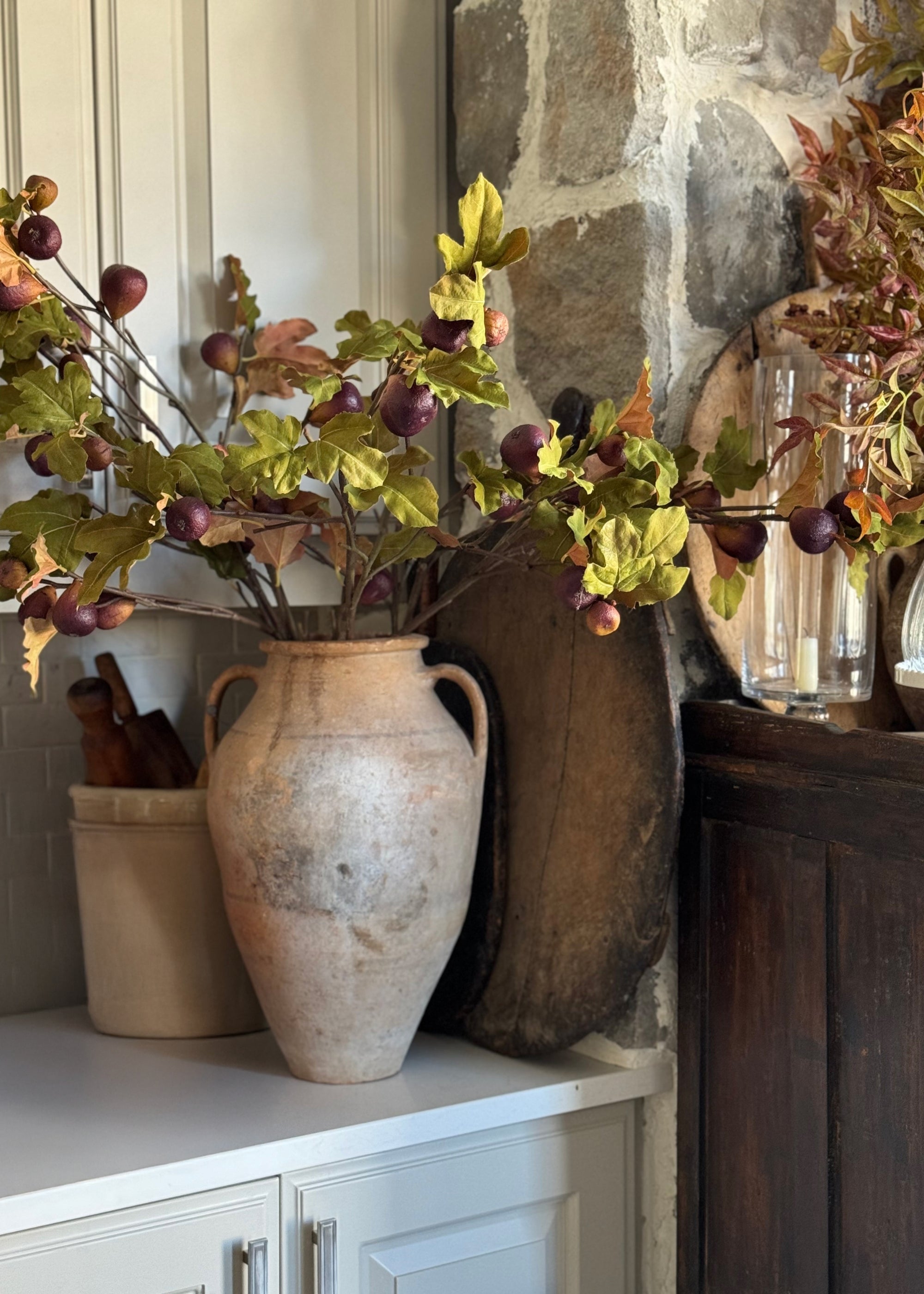 Premium Faux Fig Branch in Eggplant - 37"