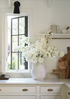 Artificial Spring Cherry Blossoms in Cream - 40"