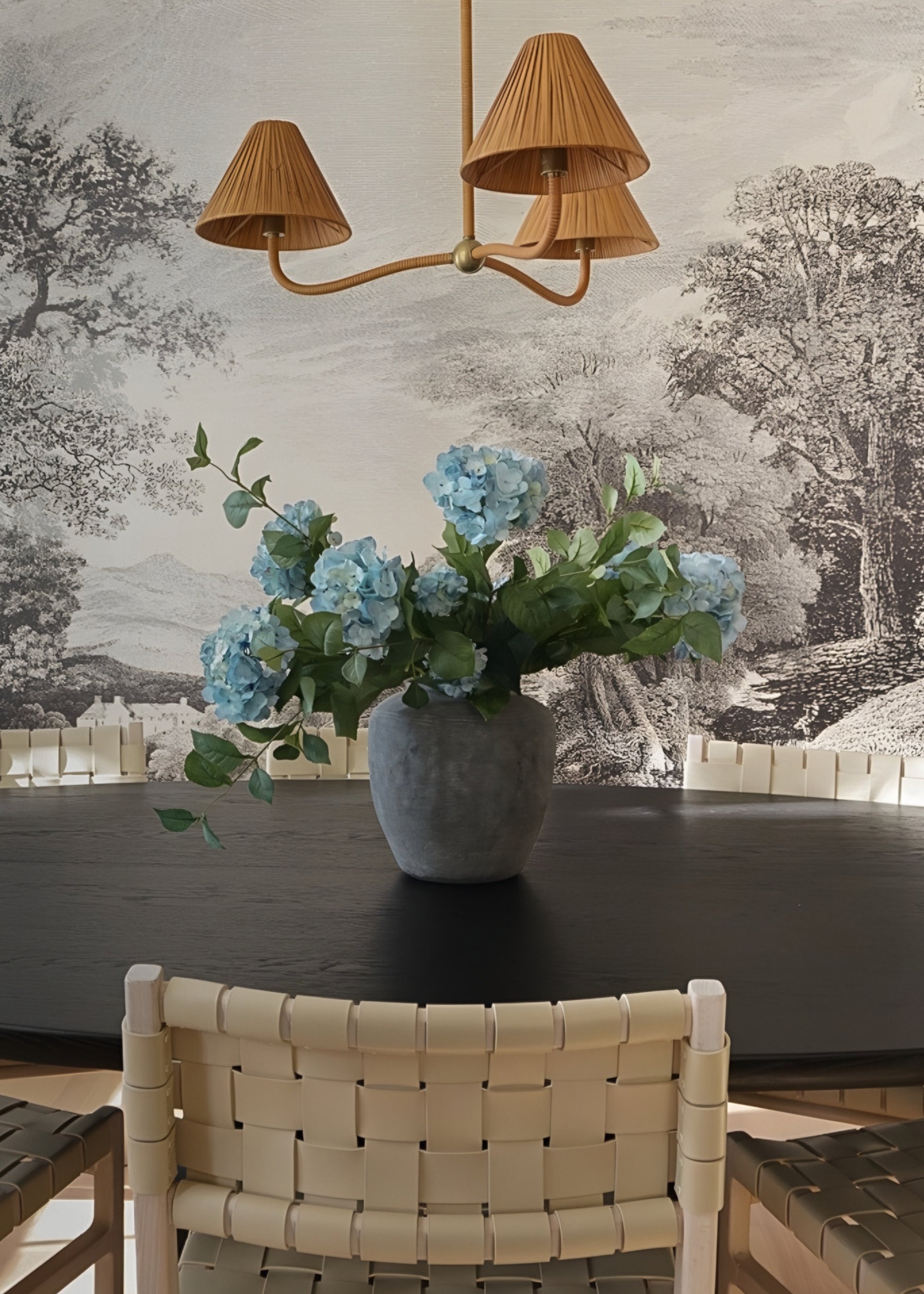 Artificial Hydrangea in Antique Light Blue - 36"