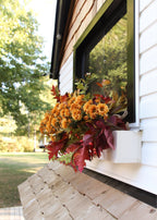 Golden Yellow Artificial Fall Mum Flower Bush - 15"