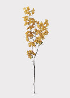 Autumn Fake Cherry Blossom Branch in Golden Yellow - 42"