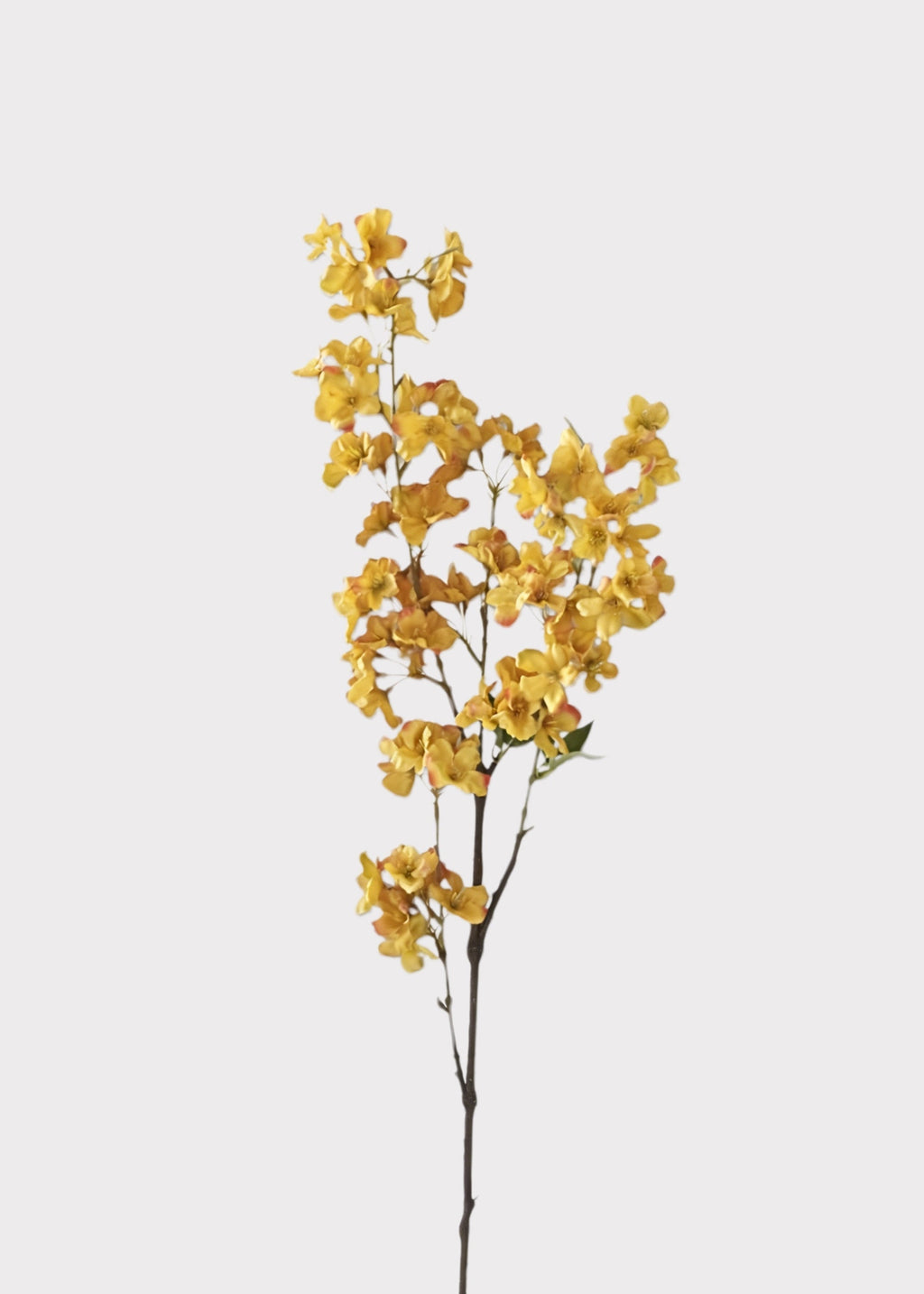Autumn Fake Cherry Blossom Branch in Golden Yellow - 42"
