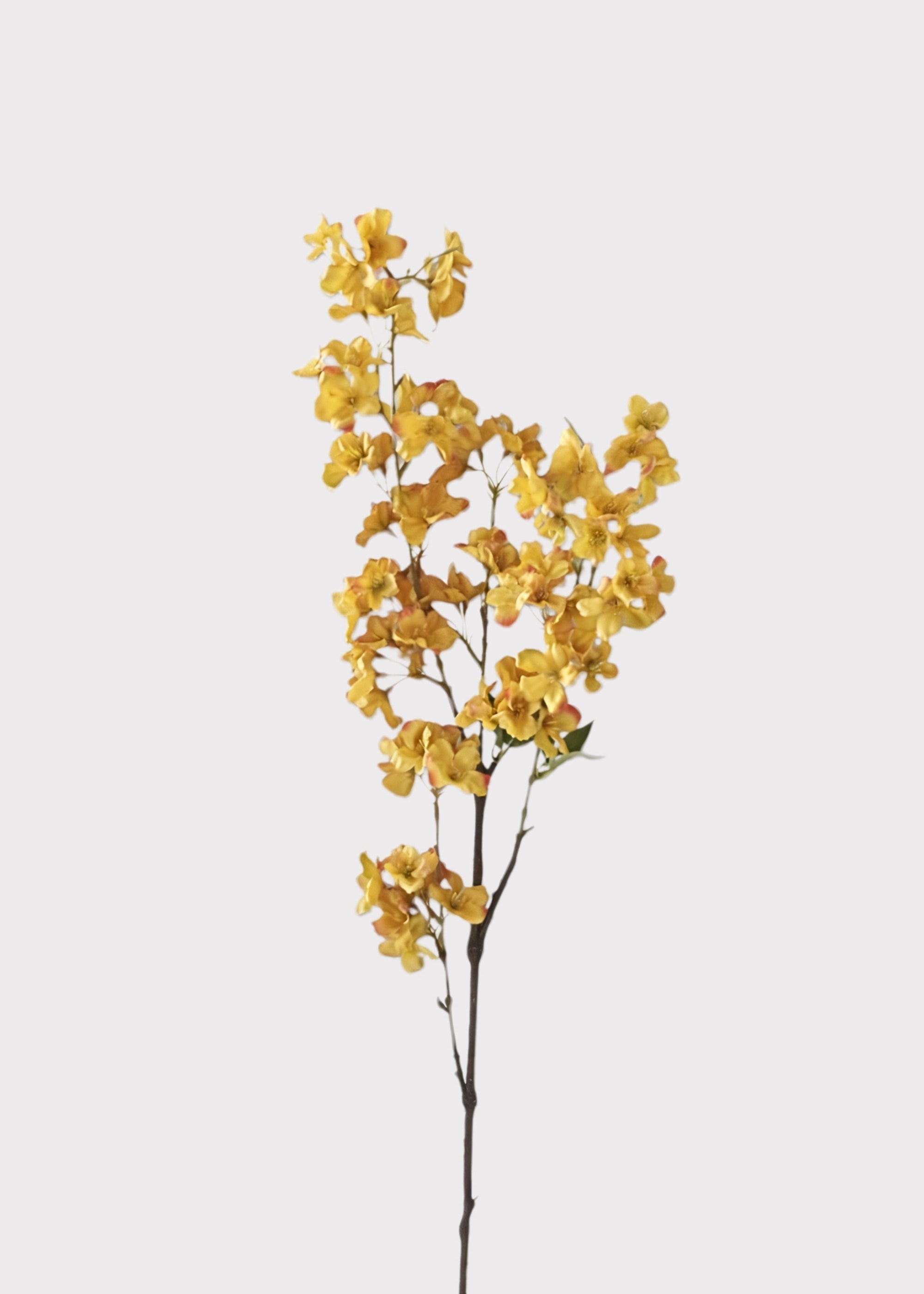 Autumn Fake Cherry Blossom Branch in Golden Yellow - 42"