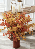 Autumn Fake Cherry Blossom Branch in Golden Yellow - 42"