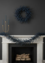Burst of Blue Holiday Berry Wreath  - 20"