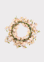 Fake Cherry Blossom Flower Wreath in Pink - 20"