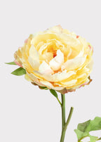 Real Touch Peony in Pale Yellow - 20"