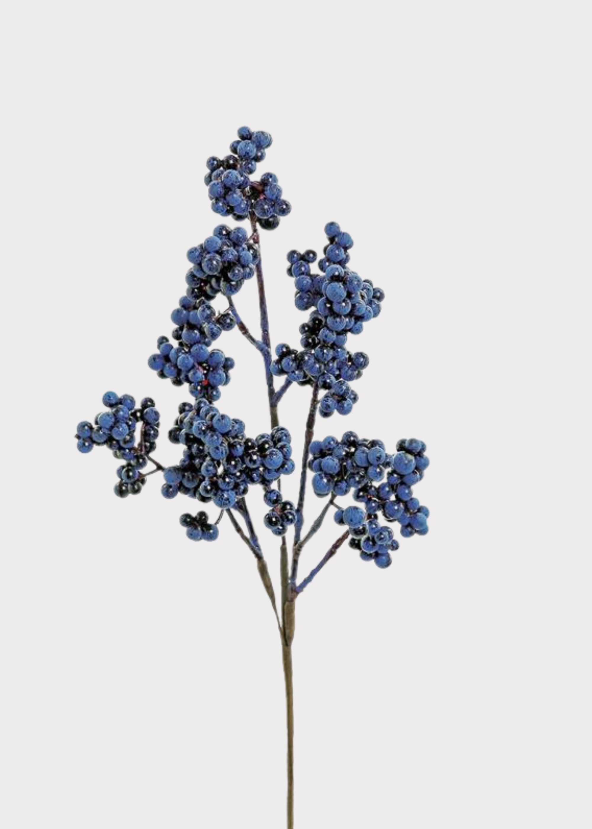 Blue Fake Berries Cluster Berry Pick - 18"