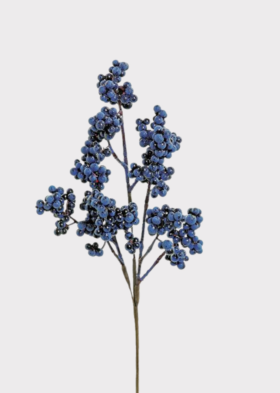 Blue Fake Berries Cluster Berry Pick - 18"