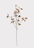 Artificial Rosehip Berry Pod and Leaf Branch in Fall Hues - 43"