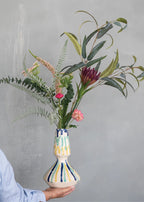 Large Artificial Flower Bouquet of Purple Protea and Eucalyptus - 43"
