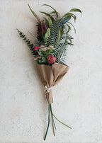 Large Artificial Flower Bouquet of Purple Protea and Eucalyptus - 43"