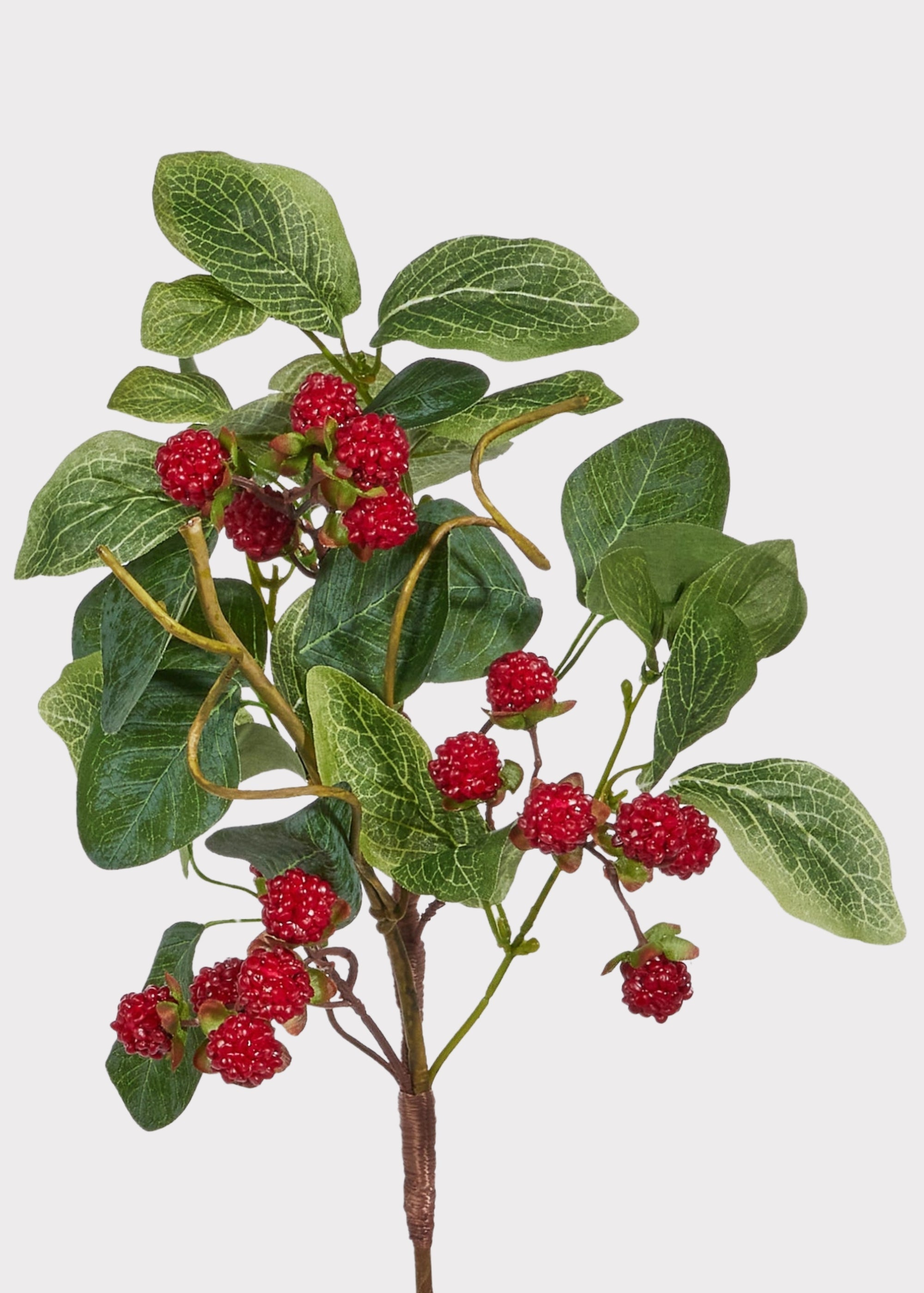 Fake Berries Red Raspberry Pick - 16"