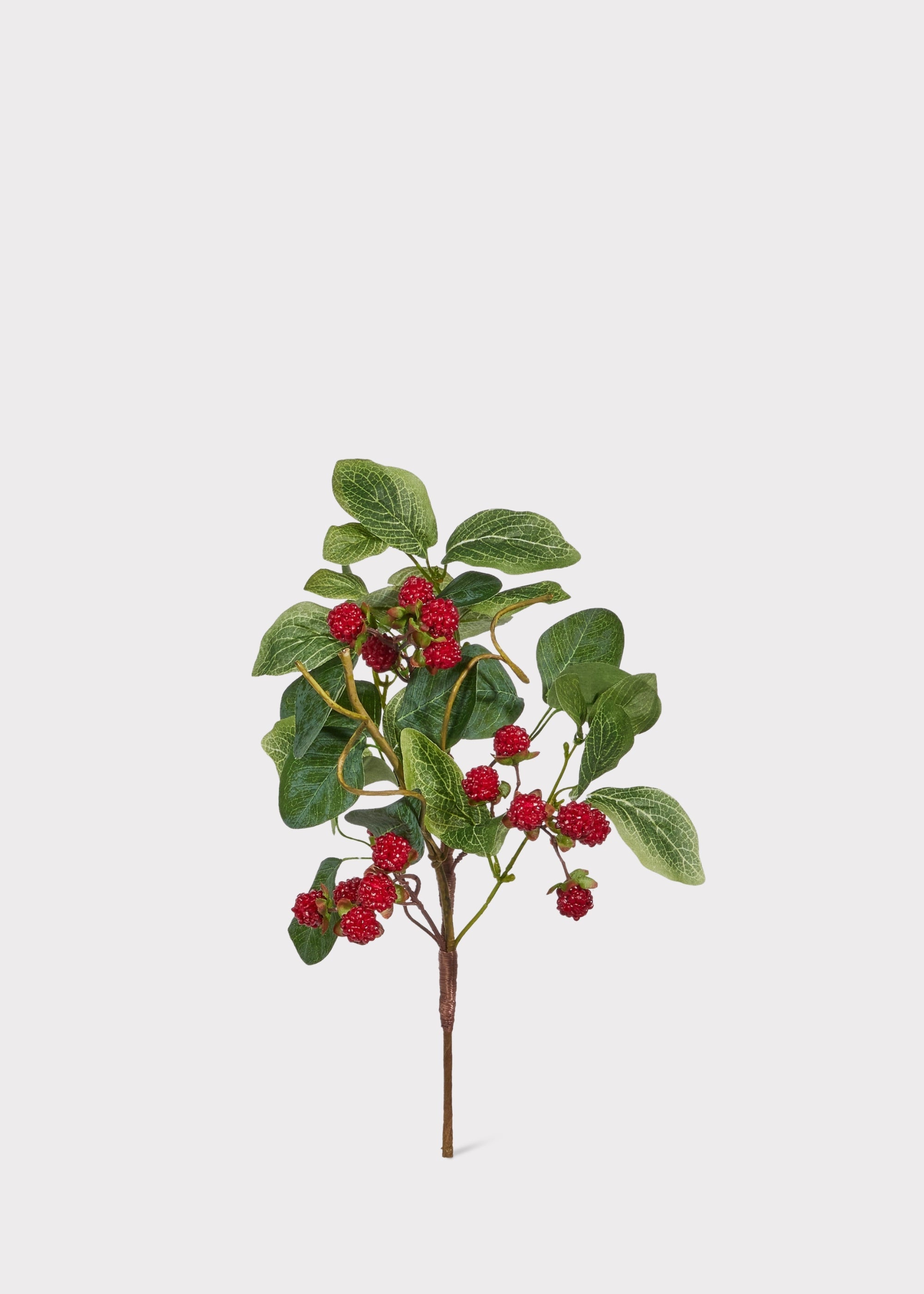 Fake Berries Red Raspberry Pick - 16"