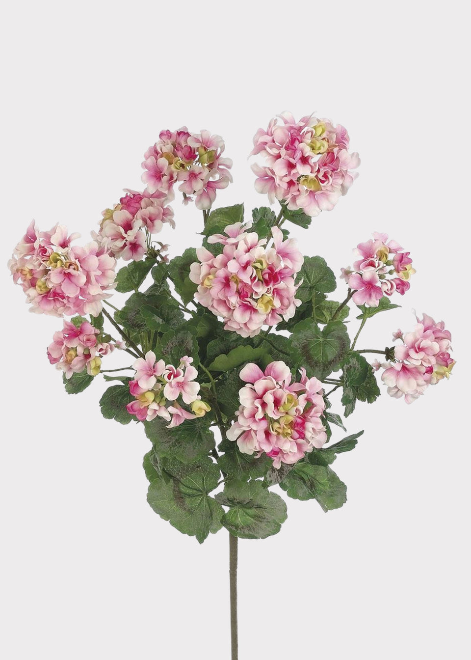 Fake Indoor/Outdoor Pink Geranium Water Resistant Bush - 24"