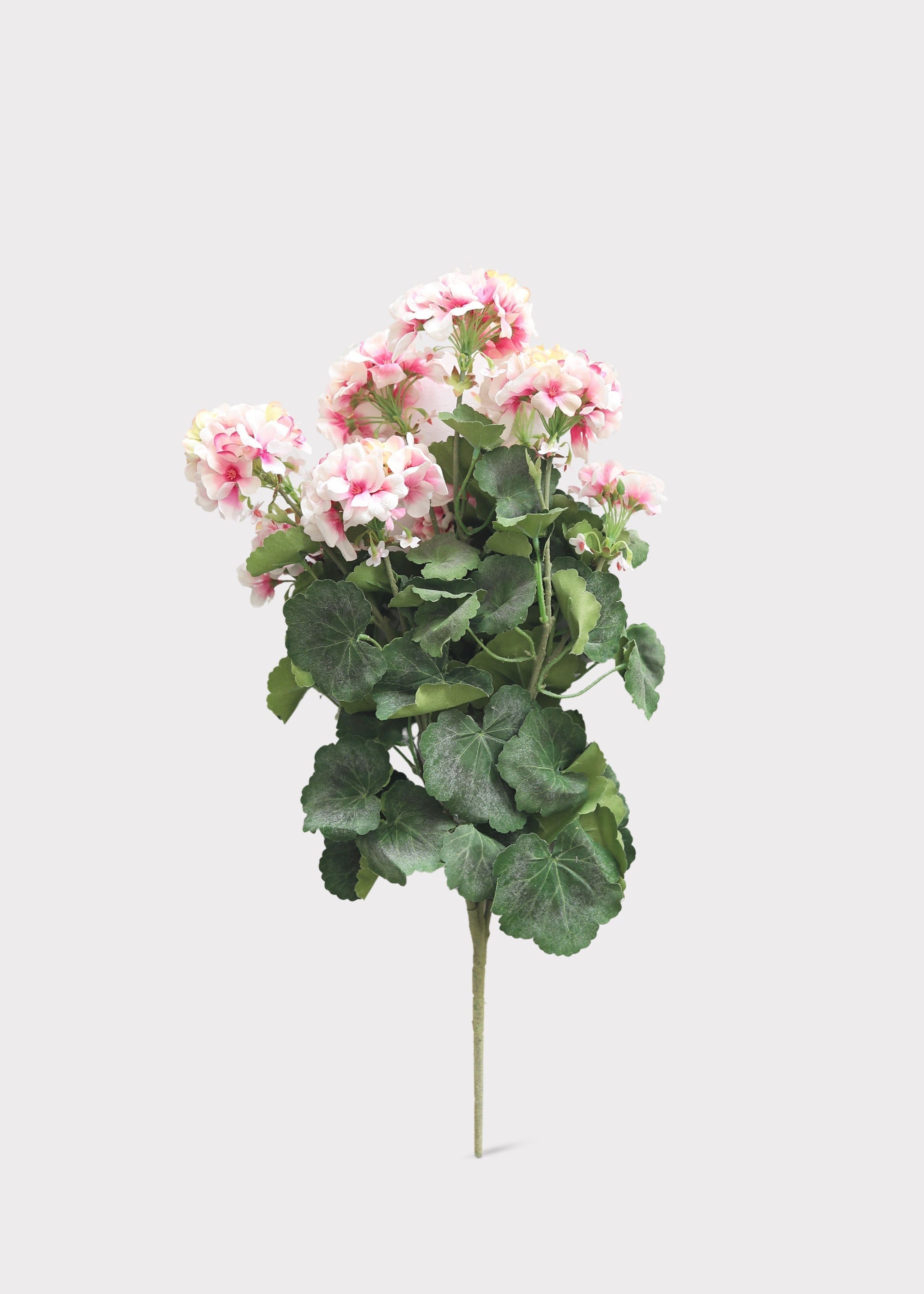 Fake Indoor/Outdoor Pink Geranium Water Resistant Bush - 24"