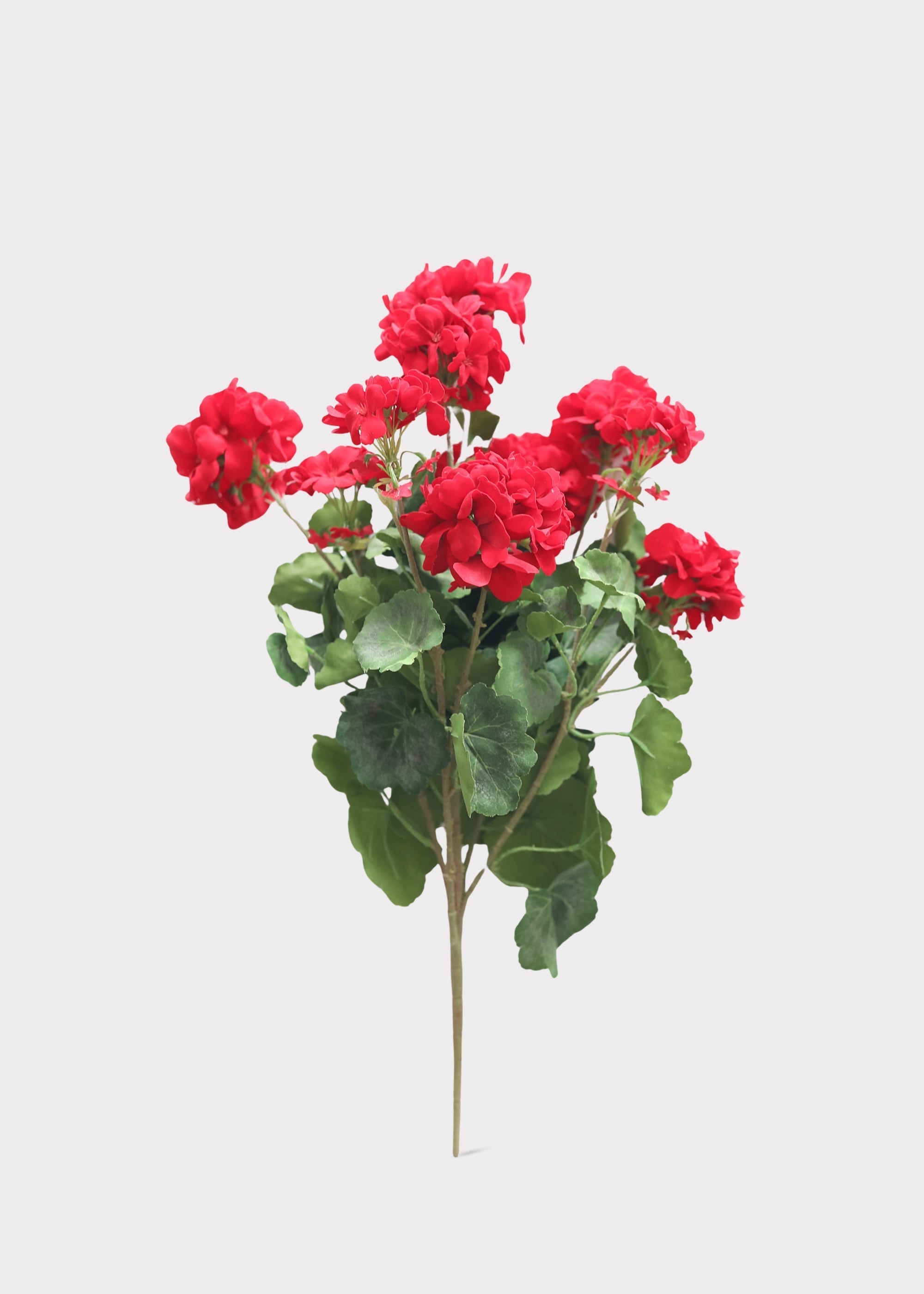 Fake Indoor/Outdoor Red Geranium Water Resistant Bush - 24"