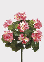 Fake Geranium Indoor/Outdoor Water Resistant Bush in Pink - 19"