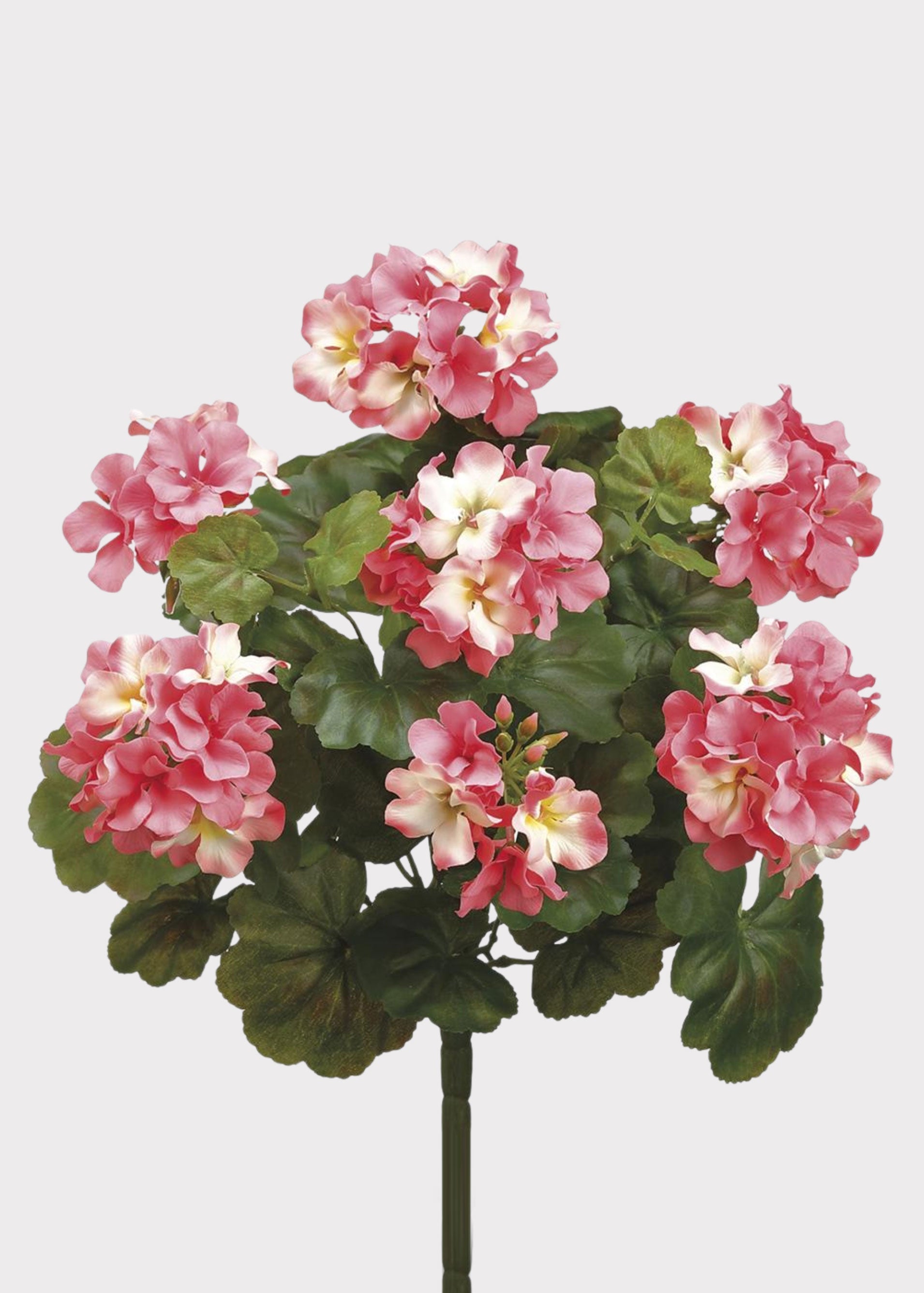 Fake Geranium Indoor/Outdoor Water Resistant Bush in Pink - 19"