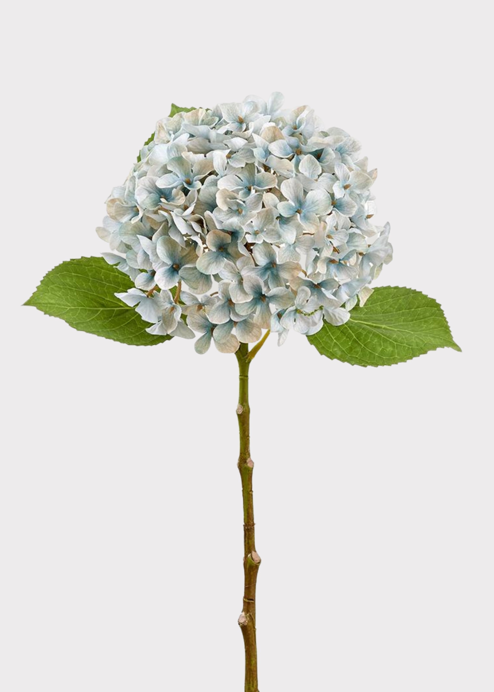 Antique Light Blue Fake Hydrangea Flower - 17.5"
