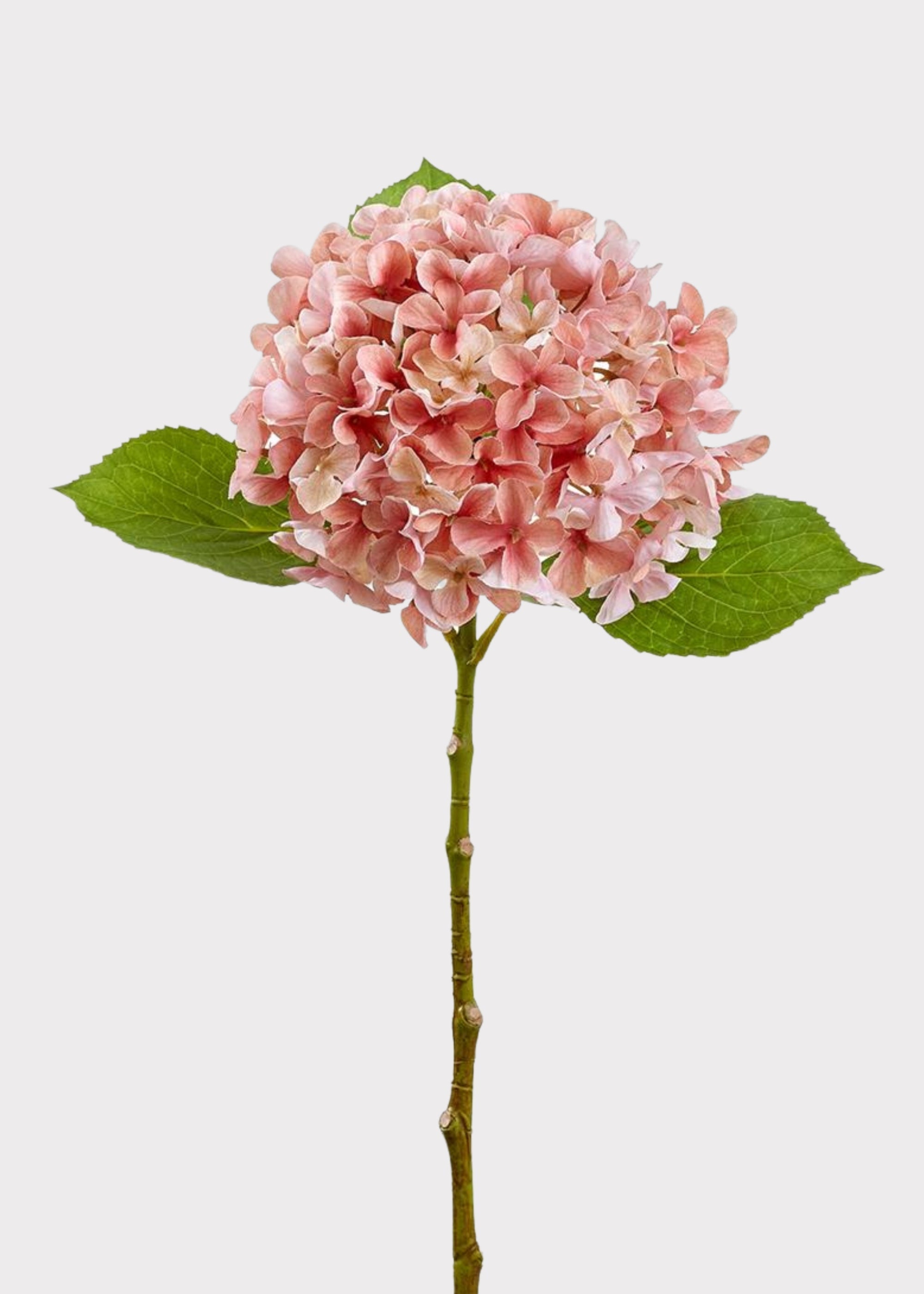 Mauve Pink Fake Hydrangea Flower - 17.5"