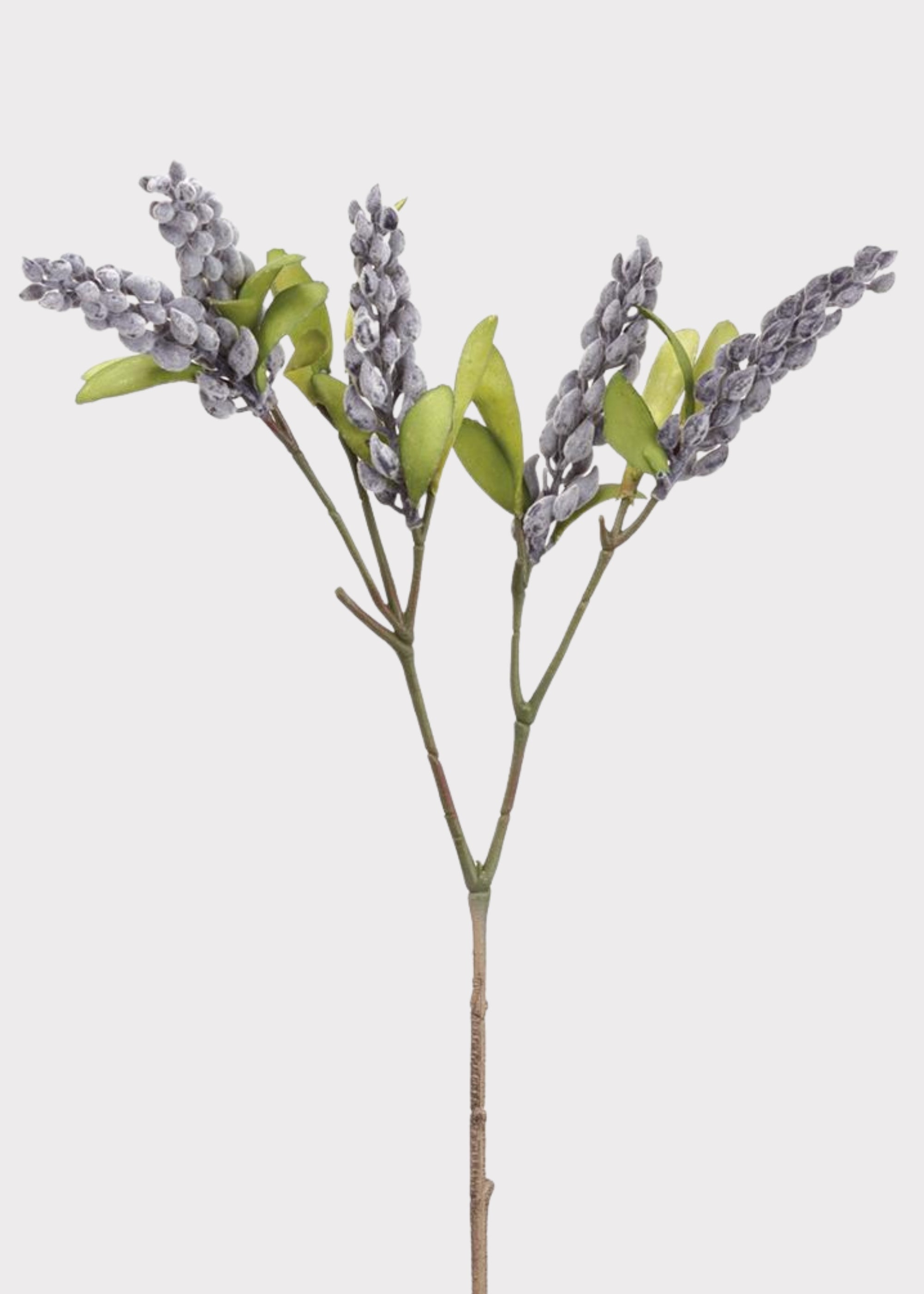 Artificial Berry Cluster Branch in Blue Grey - 25"