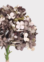 Vintage Brown Taupe Fake Hydrangea Flower Bundle - 12"