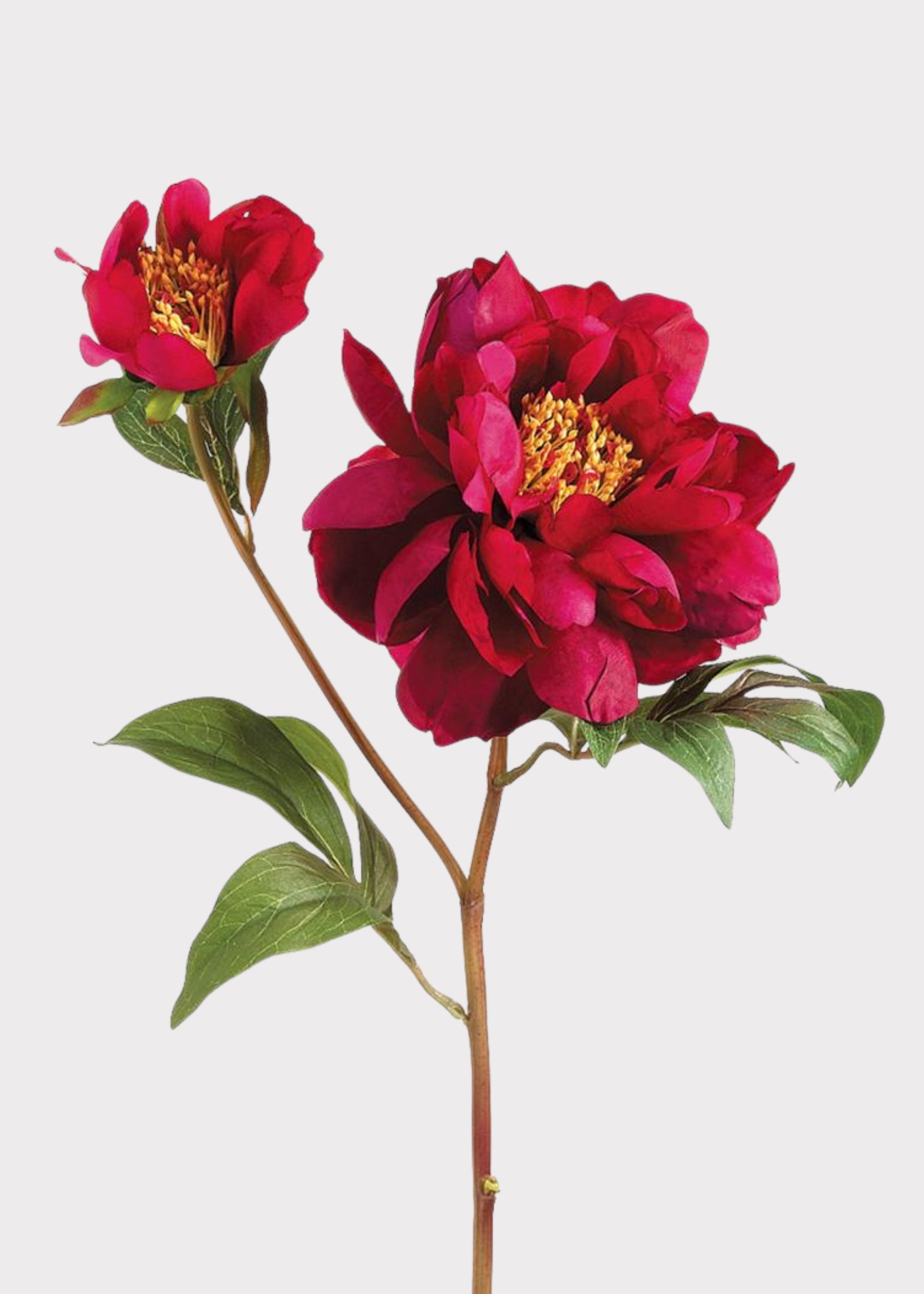 Large Vintage Peony Fake Flower in Fuchsia - 22.5"