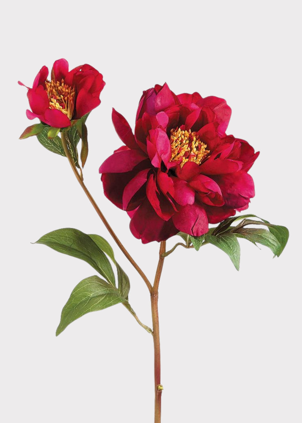 Large Vintage Peony Fake Flower in Fuchsia - 22.5"