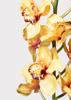 Large Soft Yellow Artificial Cymbidium Orchids - 50"