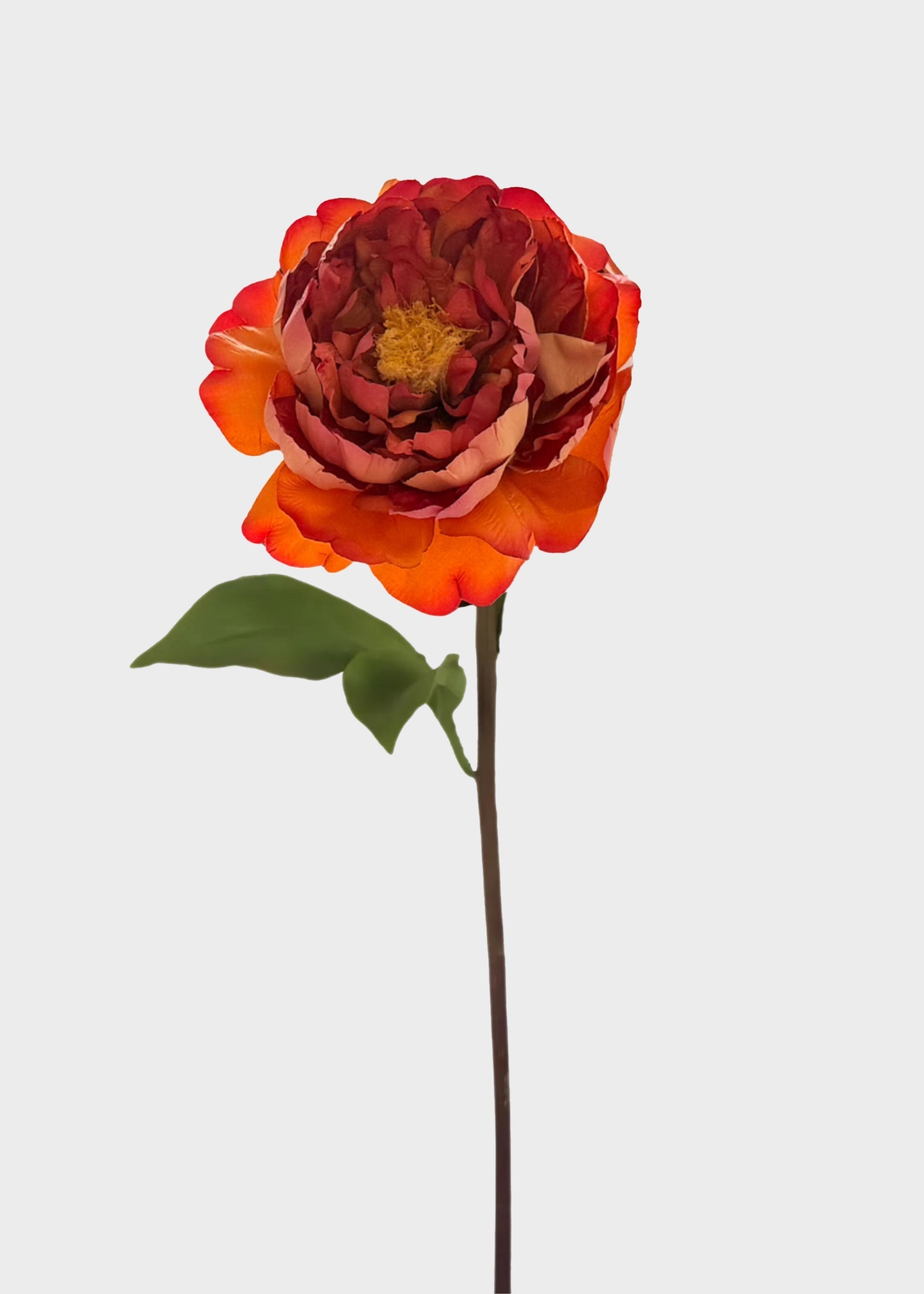Artificial Peony in Fall Rust Hue - 32"