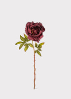 Smokey Plum Purple Fake Peony Flower - 24"