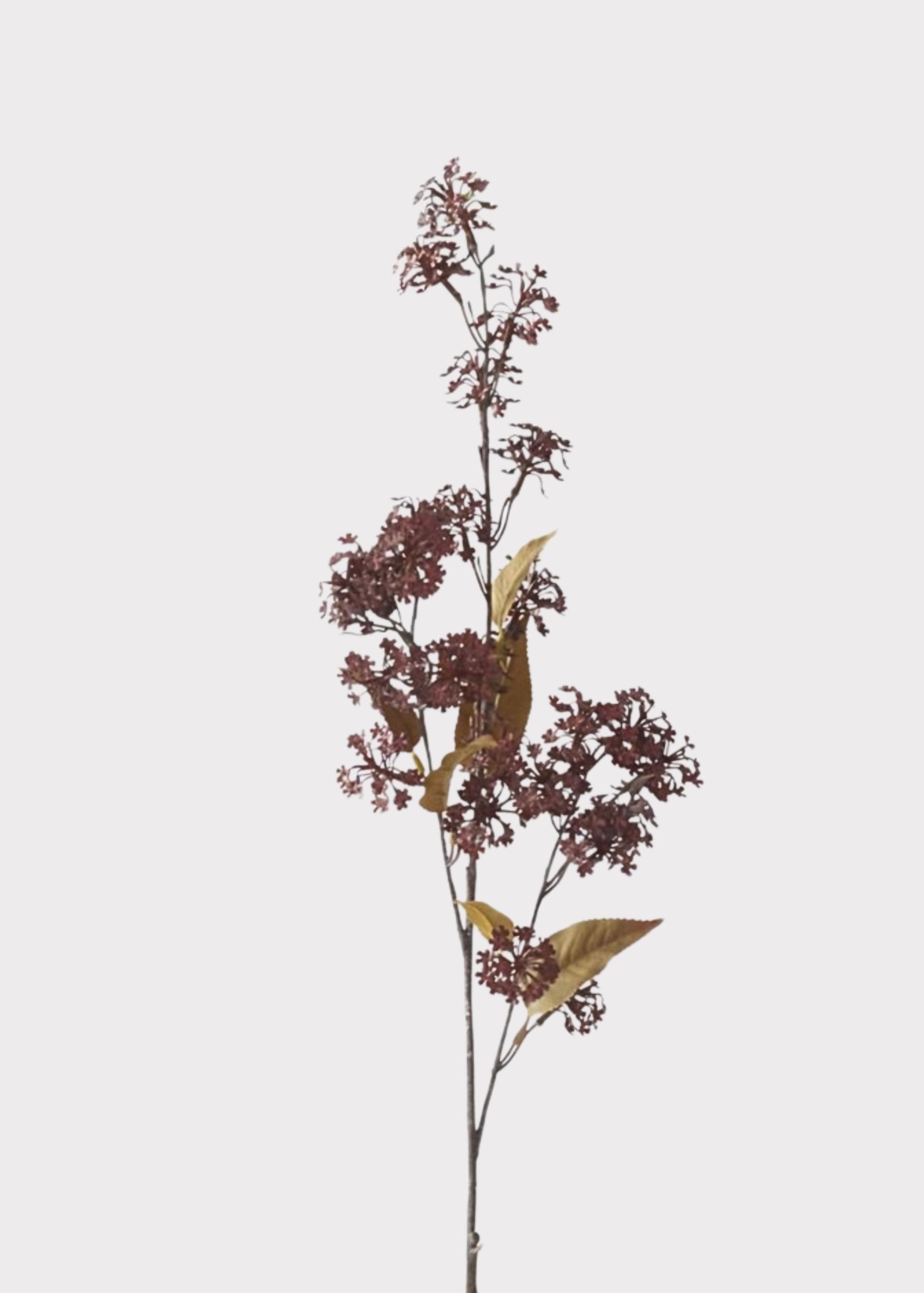 Artificial Elderberry Branch in Fall Burgundy - 35"