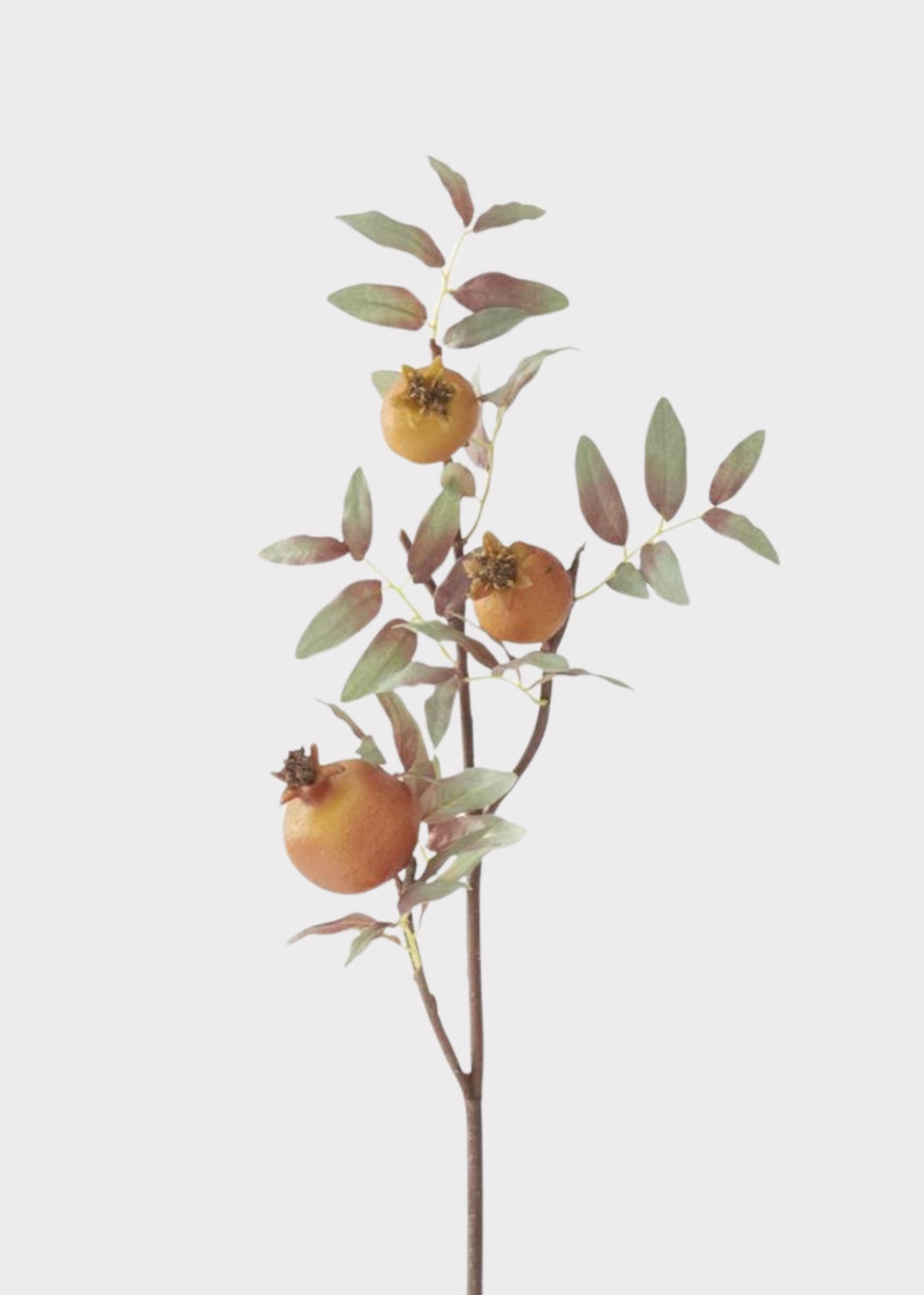 Autumn Orange Artificial Pomegranate Fruit Branch - 29"