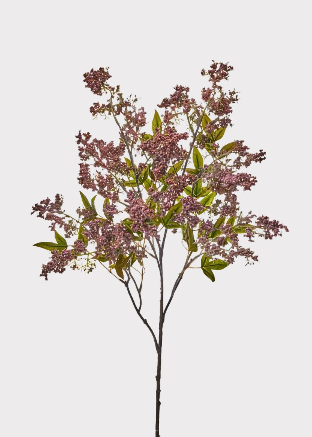 Dusty Mauve Fake Wild Plum Berry Branch - 43"