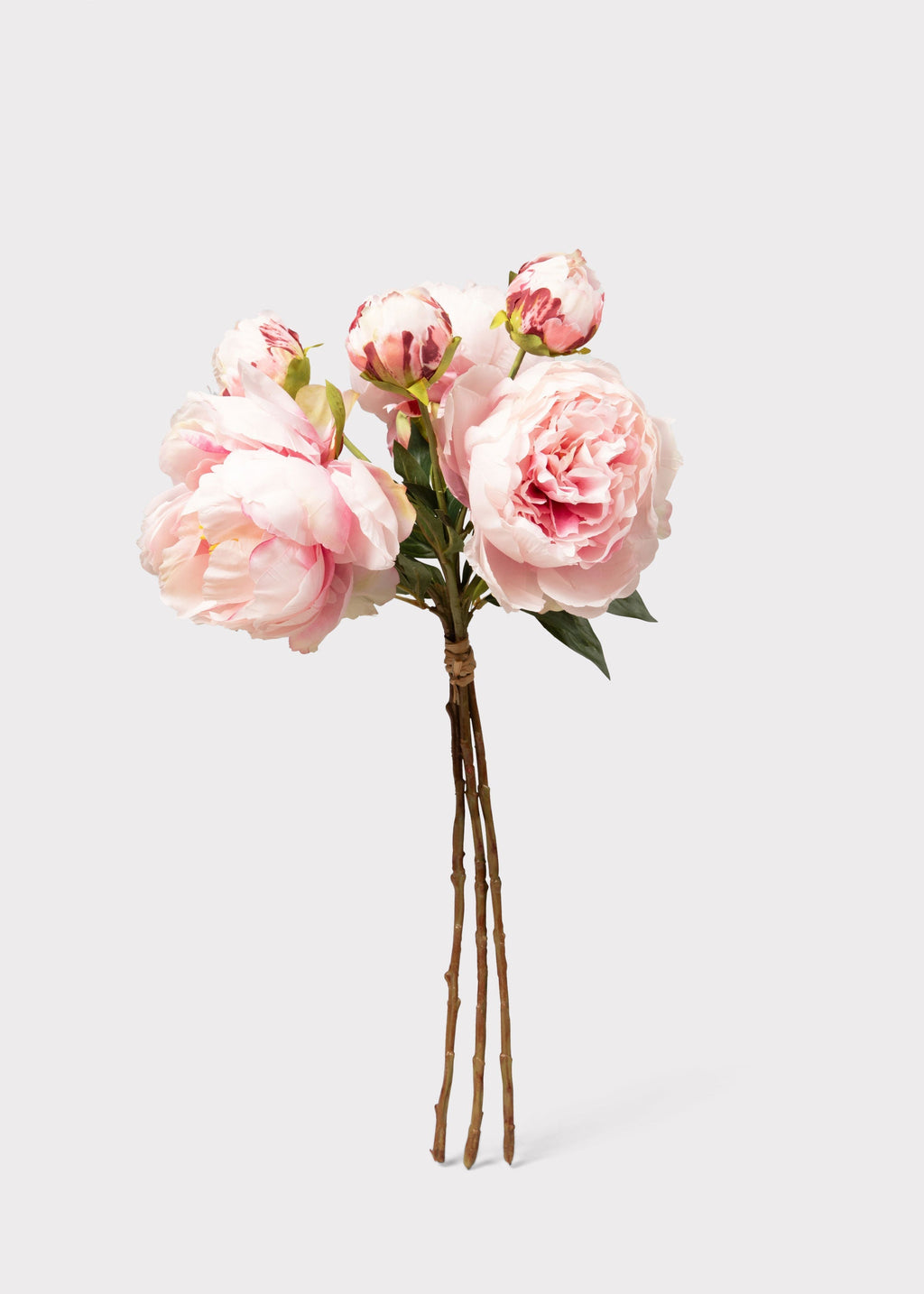 Pink Peony Faux Flower Bundle of Peonies - 21"