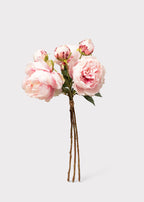 Pink Peony Faux Flower Bundle of Peonies - 21"