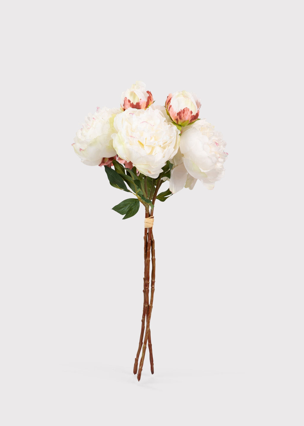 Cream Peony Faux Flower Bundle of Peonies - 21"