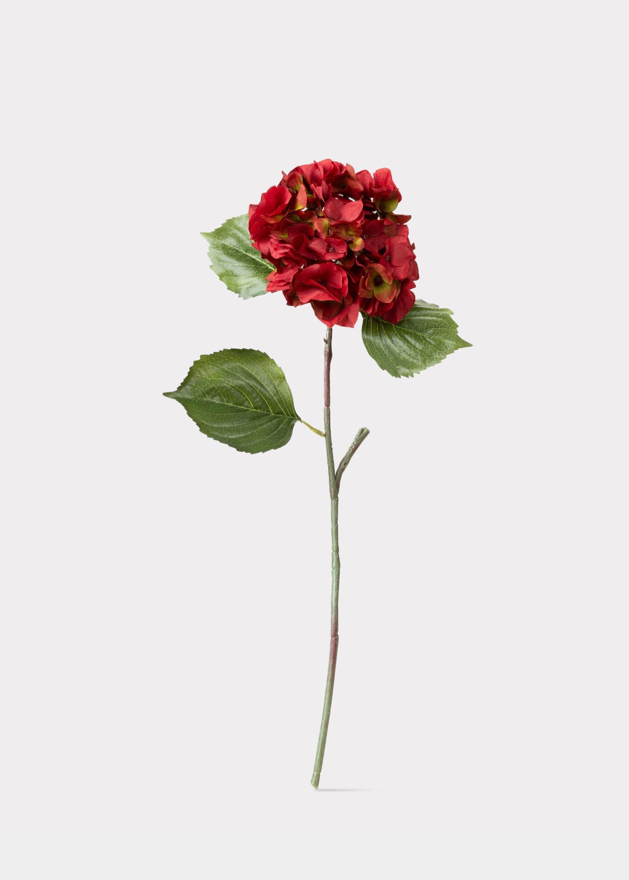 Artificial Blooming Hydrangea Flower in Red - 23"