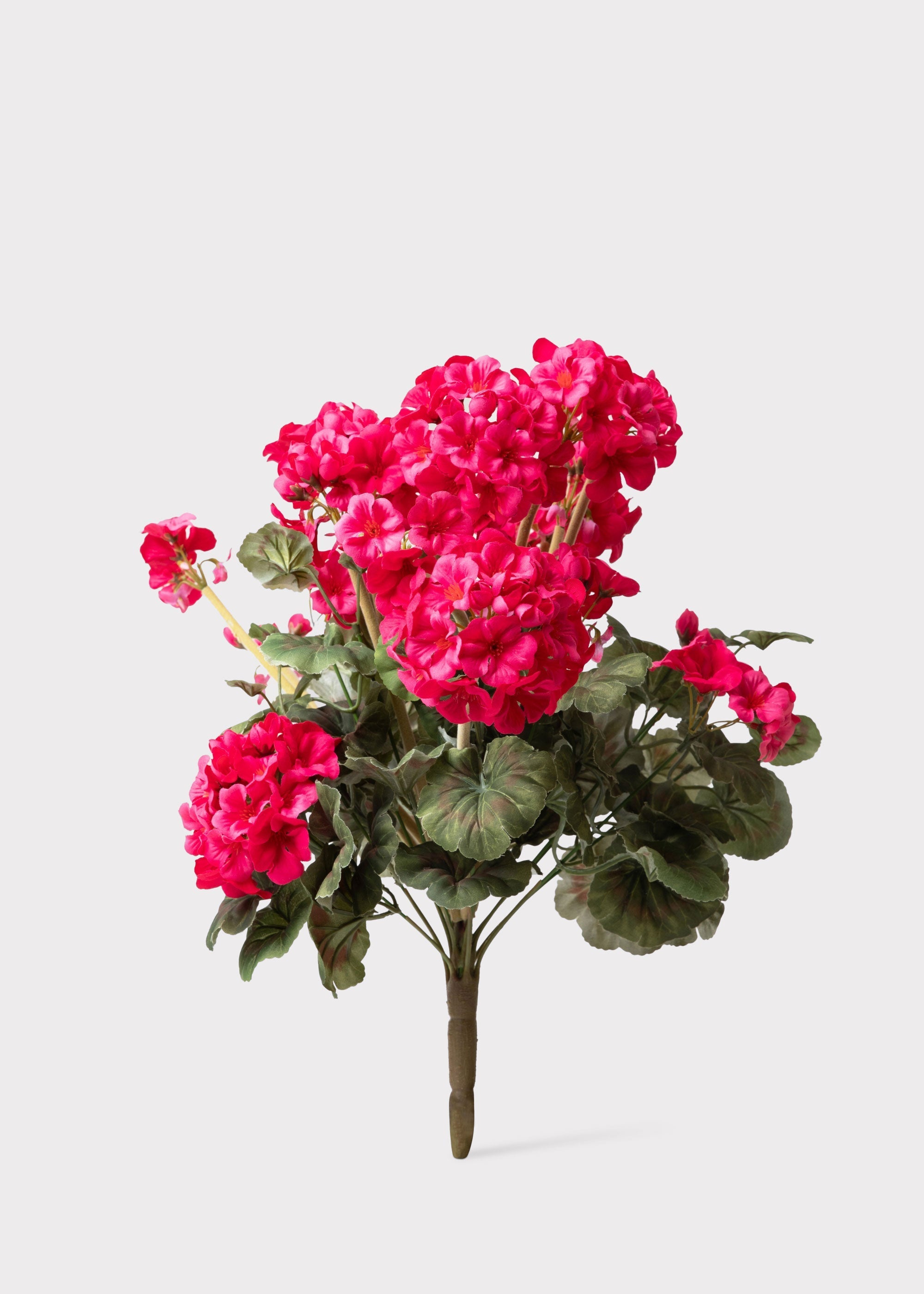 Artificial Geranium Flower Bush in Dark Pink - 19.5"