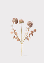 Dusty Purple Artificial Snowball Flower Spray - 20.5"
