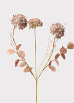 Dusty Purple Artificial Snowball Flower Spray - 20.5"