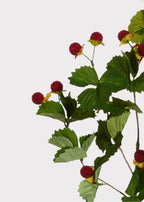 Artificial Berries Red Raspberry Branch - 32"