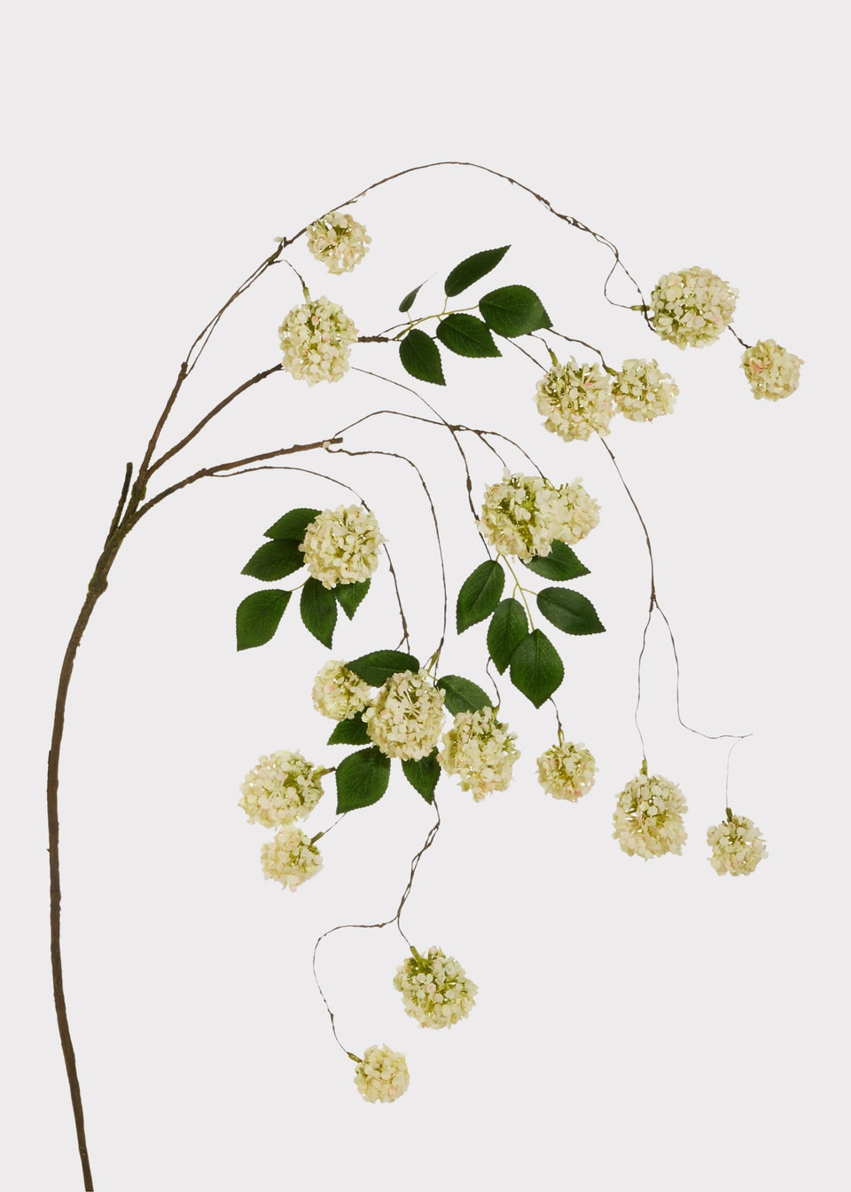 Green Mini Hydrangea Artificial Hanging Flower Branch - 52.5"