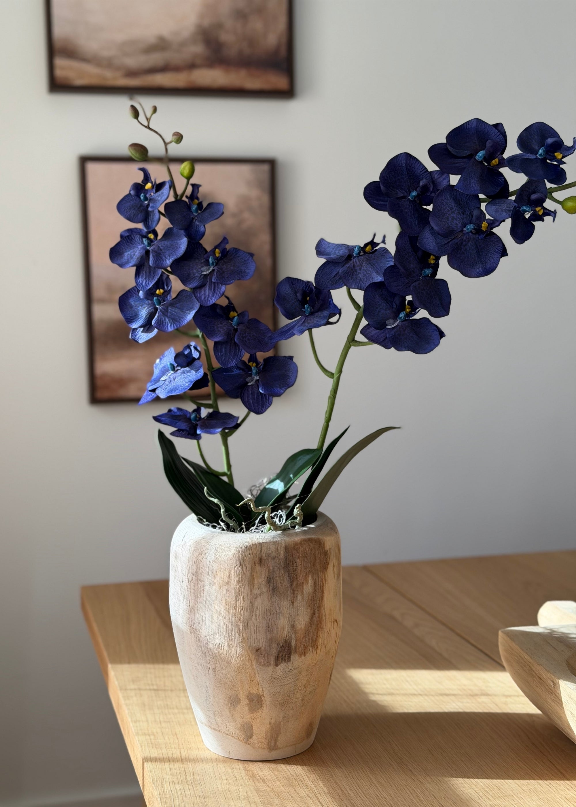 Indigo Blue Fake Phalaenopsis Orchid - 38"